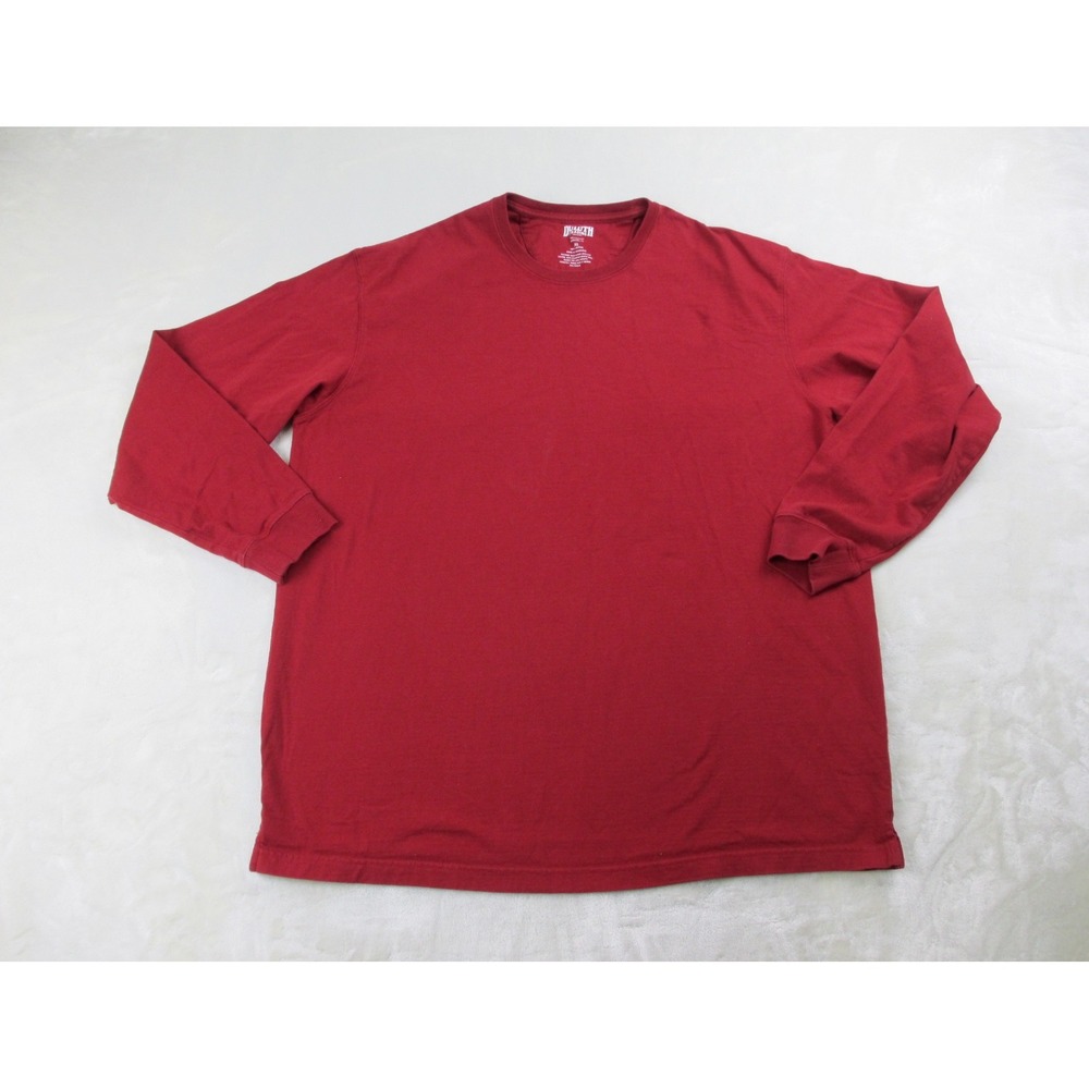Duluth Trading Shirt Mens Extra Large Red‎ Relaxed Fit Longtail T Long Sleeve*